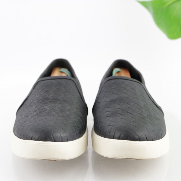 Cole Haan Womens Crosscourt Slip On Shoe Size 8.5 Navy Blue Leather Woven Loafer - Picture 2 of 14